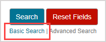 The Basic Search link is underneath the Search button.